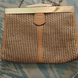 Matisse basket weave vintage clutch